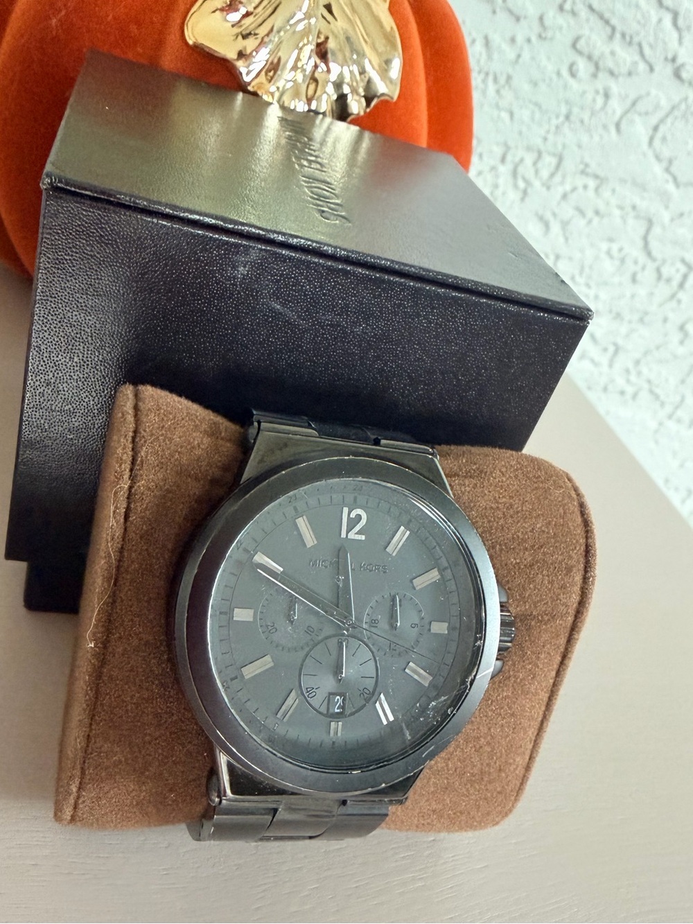 Michael Kors Men's Gunmetal Gray Chronograph Bracelet Watch